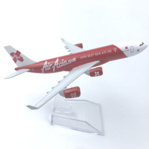 2024 Mô Hình Máy Bay Hợp Kim  16CM Airbus A340  Malaysia AirAsia   Đồ Trang Trí Xe Hơi   Giao Hàng Tận Nơi