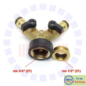 Đầu CHIA VÒI NƯỚC 2 CỔNG có van khóa bằng đồng thau - van nước máy giặt -KC2ducdong Nối Nhanh Đực 1/2 Inch Thiết Kế Nhỏ Gọn Tiết Kiệm Không Gian - Lazada