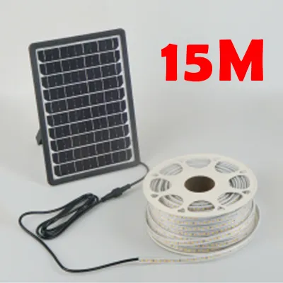 25M Lampu Led light strip Solar Strip Light Outdoor Waterproof Garden Warm String Lights with Remote Control for House Christmas Tree