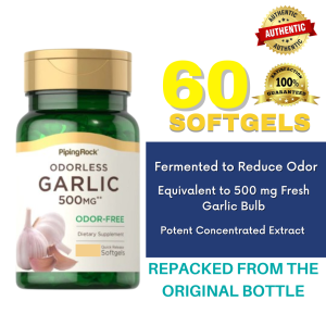 Piping Rock Odorless Garlic 500 mg I Imported from USA I AUTHENTIC