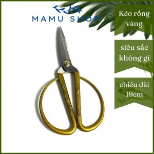 Kéo làm bếp nhà bếp kéo đa năng kéo cắt vải Mamu shop rồng vàng 19cm inox siêu sắc