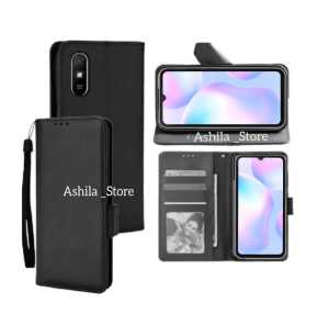 Xiaomi Redmi 9A Casing Dompet Flip Cover Leather Premium Case Sarung Buku HP Bisa Standing