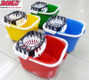 RAYACO HEAVY DUTY COMMERCIAL OFFICE GRADE PVC MOP BUCKET WITH WHEEL - 20LIT (9540-1) Tong Mop