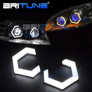 Angel Eyes Tuning Hex Halo Rings Switchback Turn Signal Lamp LED DRL Car Lights Accessories White Yellow Cotton Light Style DIY