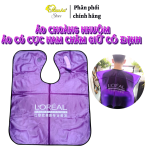 Áo choàng nhuộm tóc tấm bạt nhuộm tóc cao cấp to rỗng rải thoải mái dể vệ sinh