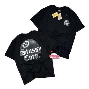 Kaos Stussy - tshirt stussy - kaos pria - tshirt pria - baju pria - kaos pria stussy BALL CORP HITAM