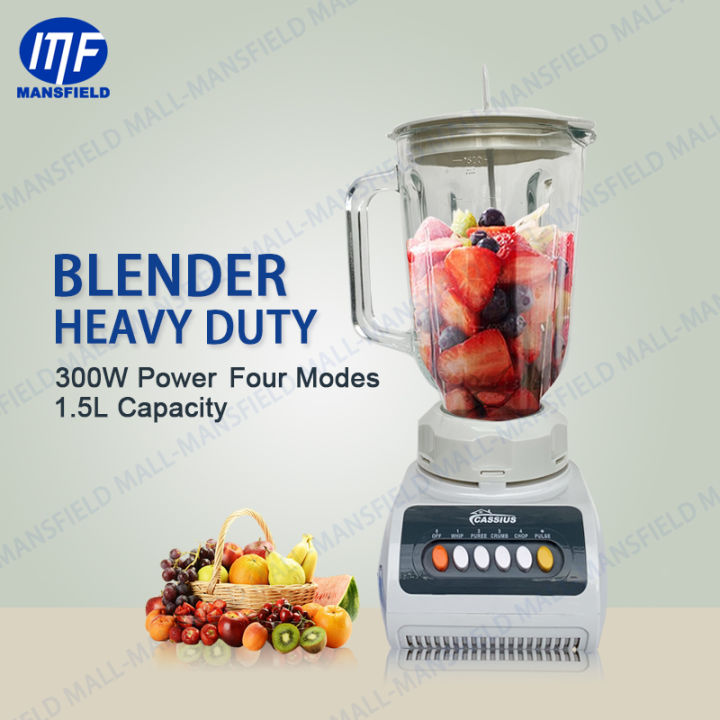 Blender shaker heavy duty 1.5L glass health and safety Lazada PH