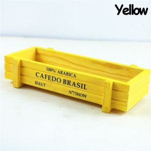 OWMXZL 1 PC Người trồng cây Máng Chậu trang trí Lọ hoa gỗ Hộp mọng nước Thùng cổ điển Bình hình chữ nhật