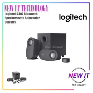 Logitech Z407 BLUETOOTH COMPUTER SPEAKERS 80 WATTS WITH SUBWOOFER AND WIRELESS CONTROL AUX 3.5 mm (980-001351)