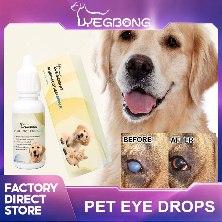 YEGBONG Pet Eye Drops Dogs Cats Eyes Tear Stain Remover Dirt