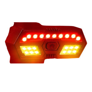 Bicycle Rear Light Wireless Remote Control Bike Tail Light with Horn Turn Signals Type C Rechargeable Night Cycling Safety Warning Lamp