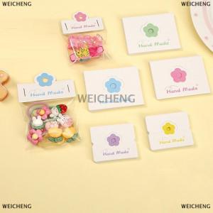 [COD] WEICHENG 100pcs Lot Foldable Packaging Paper Cards Colorful Flowers Cards For Handmade Jewelry Retail Hang Tag Flowers Display Cardboard