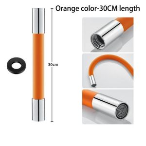 360° Rotating Faucet Extender 20/30/50CM Flexible Hose for Kitchen Bathroom Sink