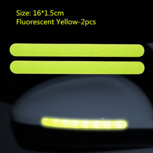 onecity.2 reflective strips | Car rearview mirror anti-collision warning stickers Lighting safety protection stickers