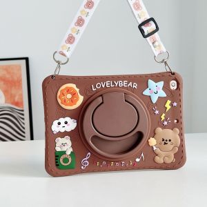 iPad Air 1 2 9.7 inch 2013 2014 Softcase Anak Lucu Rotate Casing Carrying Handle Standing Mode Case Kid Cover Cute Tablet