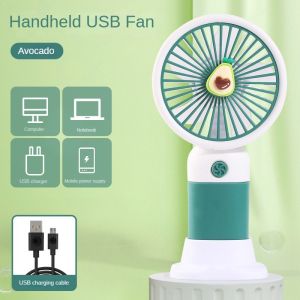 Handheld Small Fan Charging Portable Fan Summer Flower Color Block Mini Handheld Small Fan Portable USB Charging Fan