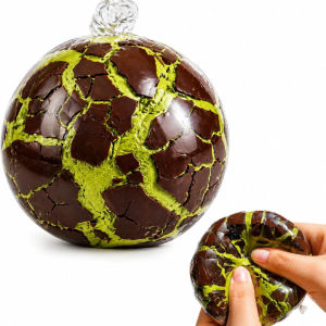 Mint Chocolate Squishy Ball Squeeze Toy Slow Rebound Crunchy Texture Audible Pop Stress Relief Desk Gift