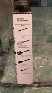 HEAT RESISTANT (446° F) SILICONE COOKING UTENSILS SET for cooking and baking WHISK and PASTRY BRUSH included 5pcs silicone spatula set DISHWASHER SAFE BPA Free flexible and durable silicone