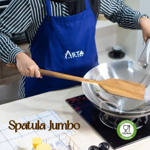 Asta Spatula Kayu Jumbo Sutil Masak Panjang Besar Tebal Food Grade Premium 60 cm