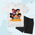 Baju Kaos Setelan Anak Unisex Karakter Kartun Jumbo Film Animasi Lucu Usia 1 - 10 Tahun - DTF. 