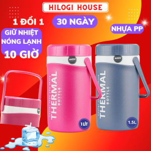Bình giữ nhiệt 3l Duy Tân HiLOGI 2 lớp nhựa PP nhũ nhám chống trầy giữ nóng 6h lạnh 10h có vòi rót và quay xách