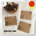 KARTU UCAPAN | GREETING CARD BAHAN KRAFT DIKIRIM RANDOM | KARTU UCAPAN TERIMAKASIH | KARTU BINGKISAN (1PAK = 50 PCS). 