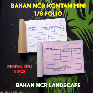 1 paket isi 20 buku Nota Kontan Mini 2 ply Bahan NCR 25 lembar Ukuran 10.5x8cm (1/8 Folio)