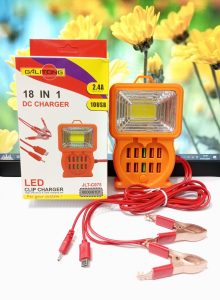 Charger AKI GALITONG + LED 13IN1 JLT-C075 DC Charger 2.4A 10USB Clip Charger