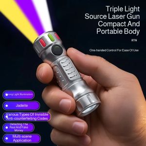 Mini Portable Flashlight Multifunctional Violet Flashlight