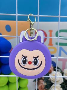 กระเป๋าสตางค์ labubu ซิลิโคนแบบซิป พวงกุญแจสุดน่ารัก ใส่เหรียญจิปาถะ กระเป๋าลาบูบู้ พร้อมจัดส่งในไทย