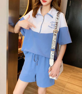 two piece set wanita import/cod set atasan + celana wanita korea D7949/one set atasan dan celana wanita import/baju setelan wanita import casual