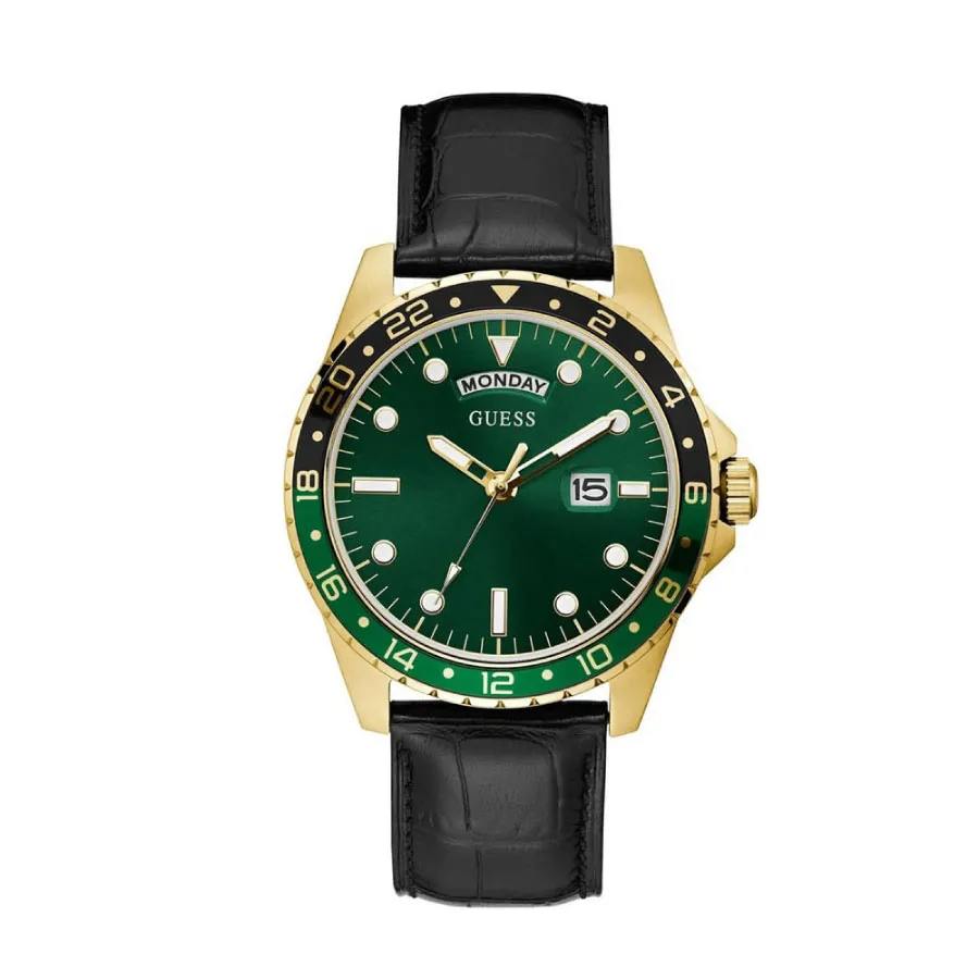 Official Warranty] Guess GW0221G1 Men's Analog Quartz Green Dial