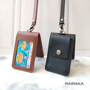 Idcard Holder Name Tag Kulit New Single Flip Multifungsi Terbaru