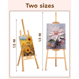 【READY STOCK】1.5m /1.7m Art Easels Wooden Tripod Stand for Craft Painting Drawing Wedding Display Solid Pine Wood