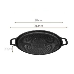 LAIMA BBQ Korean Grill Pan 32/38/45 Non-stick Maifan Stone Barbecue Tray Round Flat Baking Cookware Cooking Frying Fry