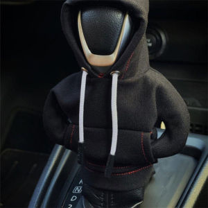 Aitemay Mini Gear Shift Knob Hoodie Sweatshirt Car Gear Lever Hood Cover Universal Decoration for Manual Automatic Car Interior Accessories