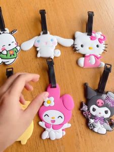 Tag Bagasi Kartun Cartoon Luggage Tag Silicone Suitcase Tag Travel Bag Name Tag Baggage Accessories