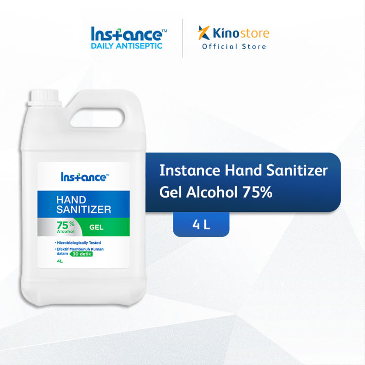 Instance Hand Sanitizer Gel Alcohol 75% 4 L