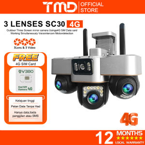 TMD CCTV Camera 3 lens Wi-Fi Wireless SC30 Outdoor waterproof Ip Security Camera 4G Sim Night Vision