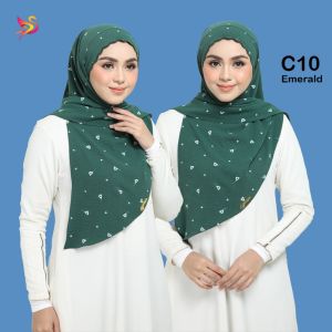 BAWAL SULAM INSTANT TAIBACK PRINTED 3D | TUDUNG BAWAL PRINTED SARUNG INSTANT SULAM TAIBACK