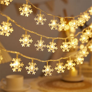 Dây đèn LED Bông Tuyết Trang Trí Noel Đèn Trang Trí Nhà Cửa 4m Phòng Ngủ Cắm Trại Tiệc Tùng Dễ Thương