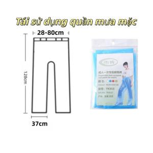 <kkt> Không thấm nước dày dùng một lần túi chân mưa quần ngoài trời ngay cả chân kín chân mưa quần