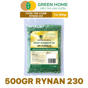 Phân Tan Chậm GreenHome Rynan 230 Bao 500gr Dùng Cho Hoa Kiểng Kiểng Lá Trước Khi Ra Hoa