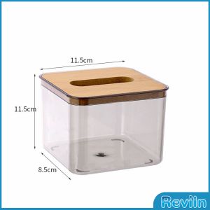 Reviln กล่องใส่ทิชชู่แบบใส เก็บทิชชู่ กล่องกระดาษทิชชู่แบบถอดได้ tissue box