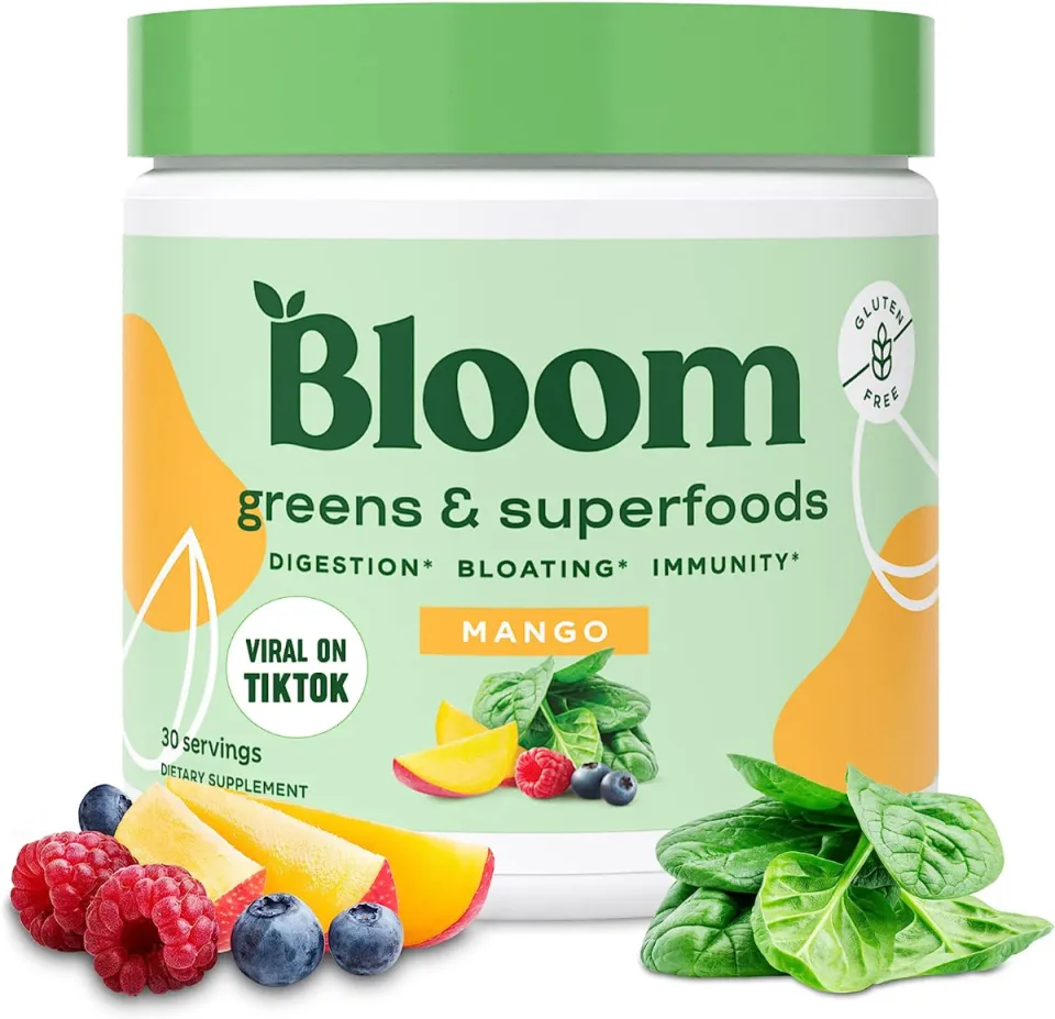 Bloom Nutrition Greens and Superfoods Powder for Digestive Health, Greens  Powder with Digestive Enzymes, Probiotics, Spirulina, Chlorella for  Bloating