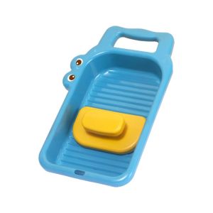 XINQUJIANG Anti-slip Laundry Board Thicken Plastic Integrated Lovely Washing Board Convenient Cartoon Crocodile Integrated Washbasin Home Dormi Laundry