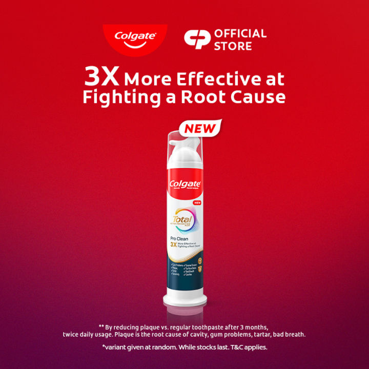 Colgate Total Pro Clean Toothpaste Pump 130g [Bundle of 1/2] | Lazada ...