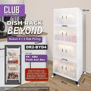 BESAR - CLUB FLIP WIDE 4 SUSUN/LEMARI PLASTIK SERBAGUNA RAK MAINAN RAK DAPUR RAK KAMAR MANDI [CLBBOX]