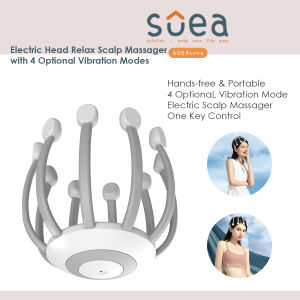 Electric Head Relax Scalp Massager with 4 Optional Vibration Modes Octopus Claw Pain Relief Massager Stress Release Relax Tool Hands-free & Portable