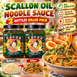 Scallion Oil Noodle Sauce Spring Onion Shallot Sauce 2 Bottles Chinese Dry Noodle Topping Ready To Use